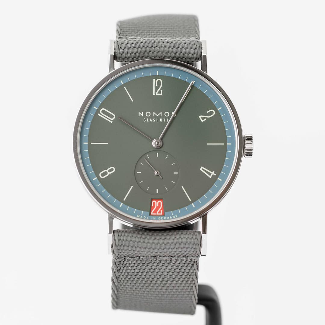 Preowned Nomos Tangente 38 Date Lakritze Dial (L.E. 175 pces