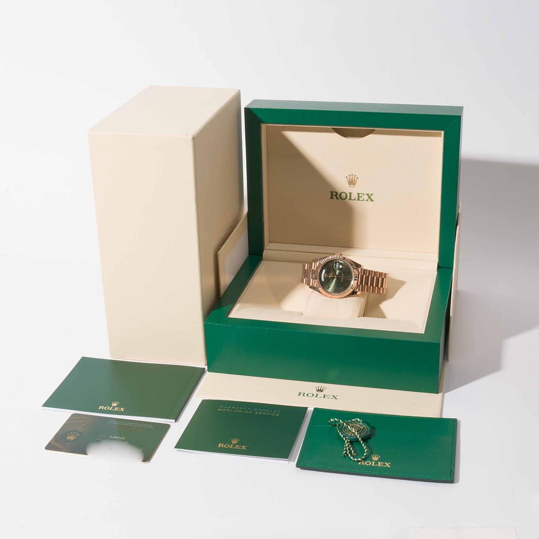 Rolex Day-Date 40 Olive Green Dial Rose Gold 40mm (228235