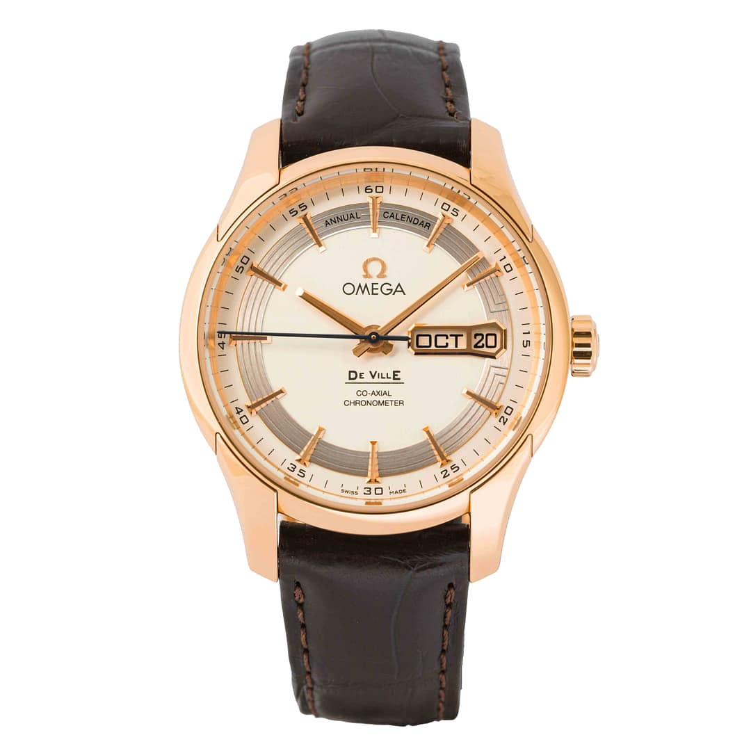 Preowned Omega De Ville Hour Vision Annual Calendar Rose Gold 41mm