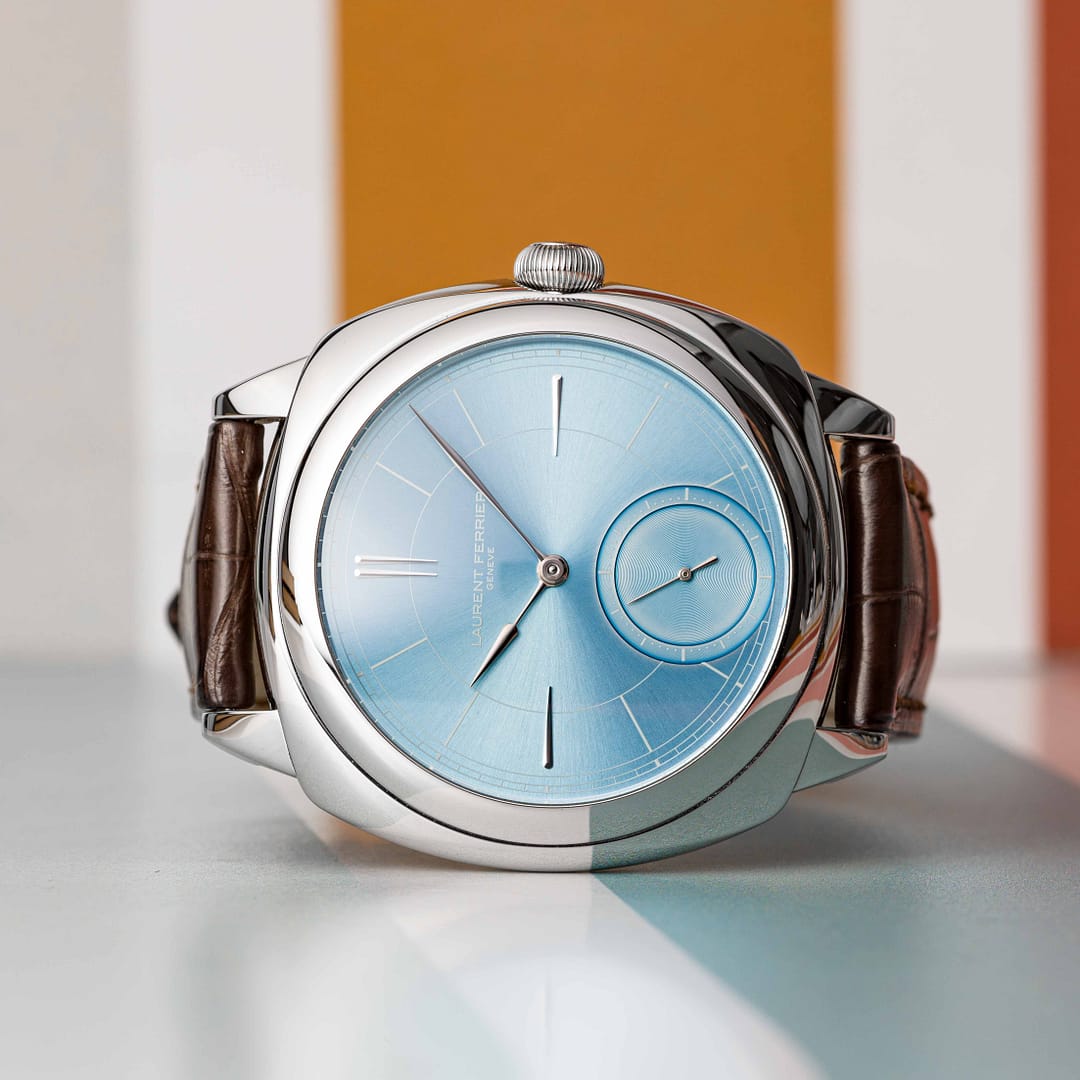 Preowned Laurent Ferrier Square Micro-Rotor Ice Blue Dial