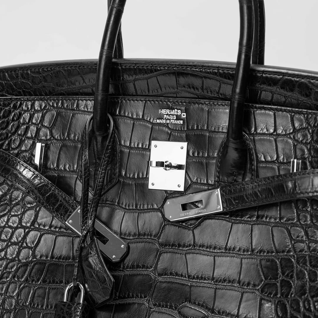 HERMES ブラックレザー ケース Hermès Black Alligator Birkin Bag — Shreve, Crump & Low