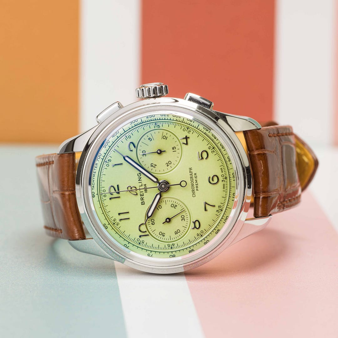 Preowned Breitling Premier B09 Chronograph 40 Pistachio Dial