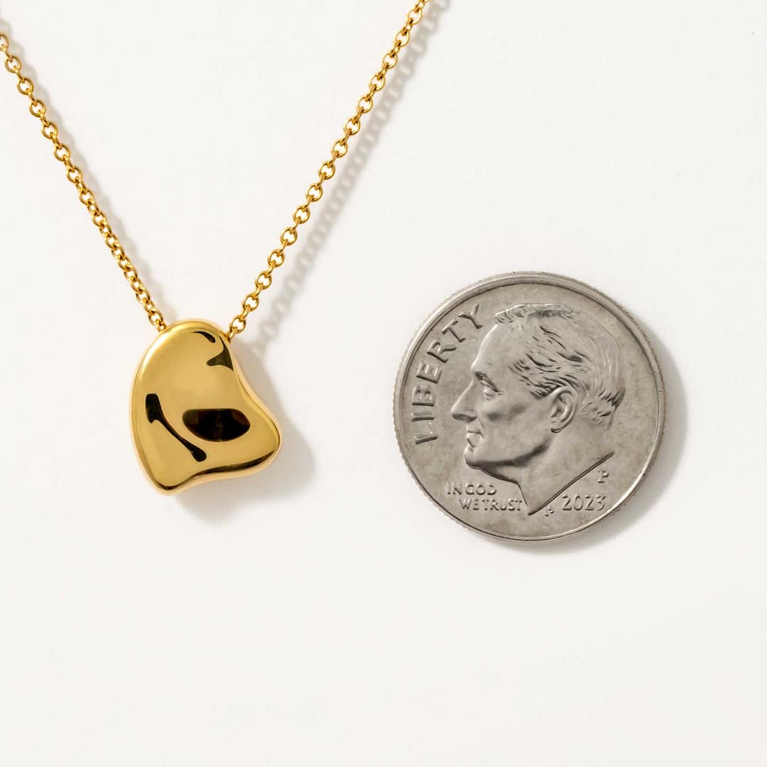 Tiffany & Co 18 Karat Puff Heart Pendant (Yellow Gold) — Shreve