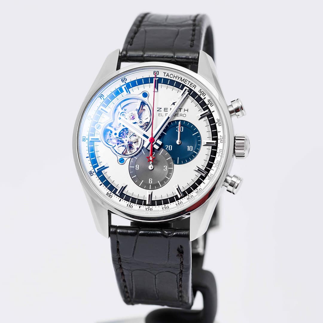 マロリーヌ Preowned Zenith El Primero Chronomaster Open Stainless Steel 42mm