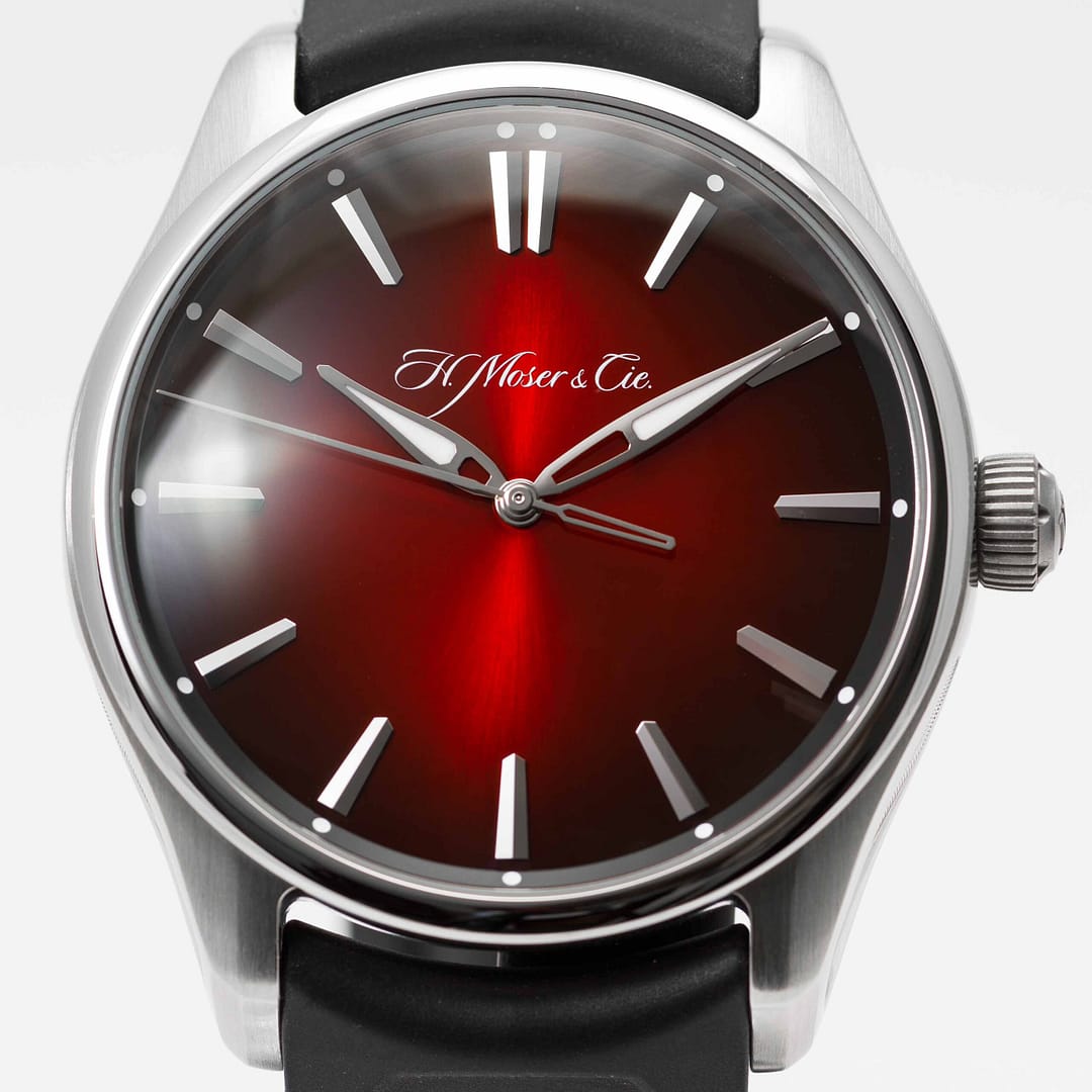 H. Moser & Cie Pioneer Centre Seconds Swiss Mad Red Stainless