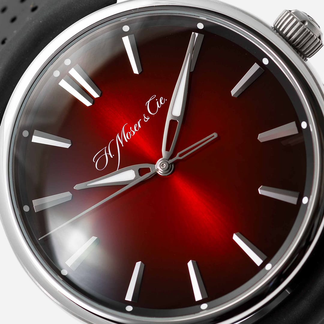H. Moser & Cie Pioneer Centre Seconds Swiss Mad Red Stainless