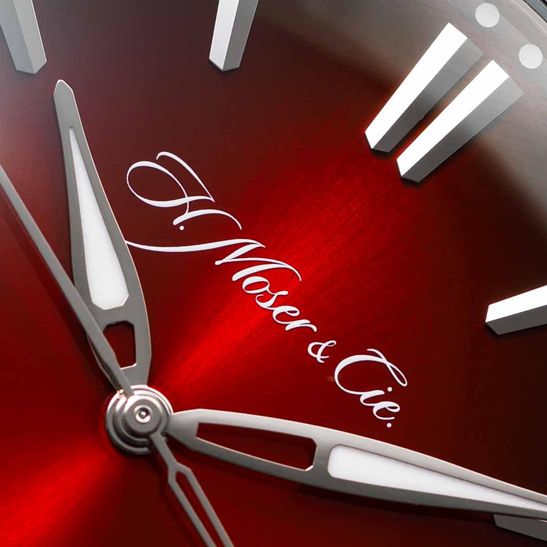 H. Moser & Cie Pioneer Centre Seconds Swiss Mad Red Stainless