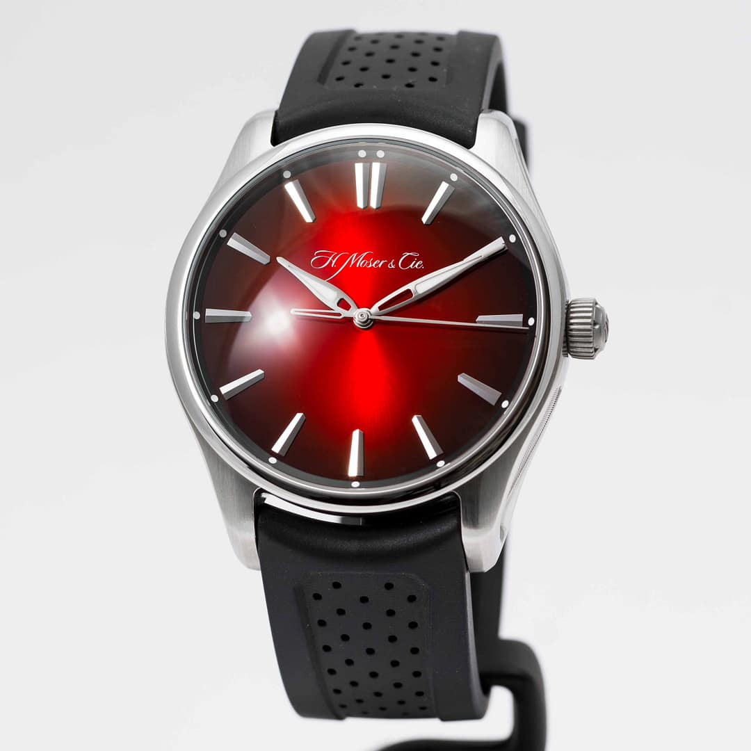H. Moser & Cie Pioneer Centre Seconds Swiss Mad Red Stainless