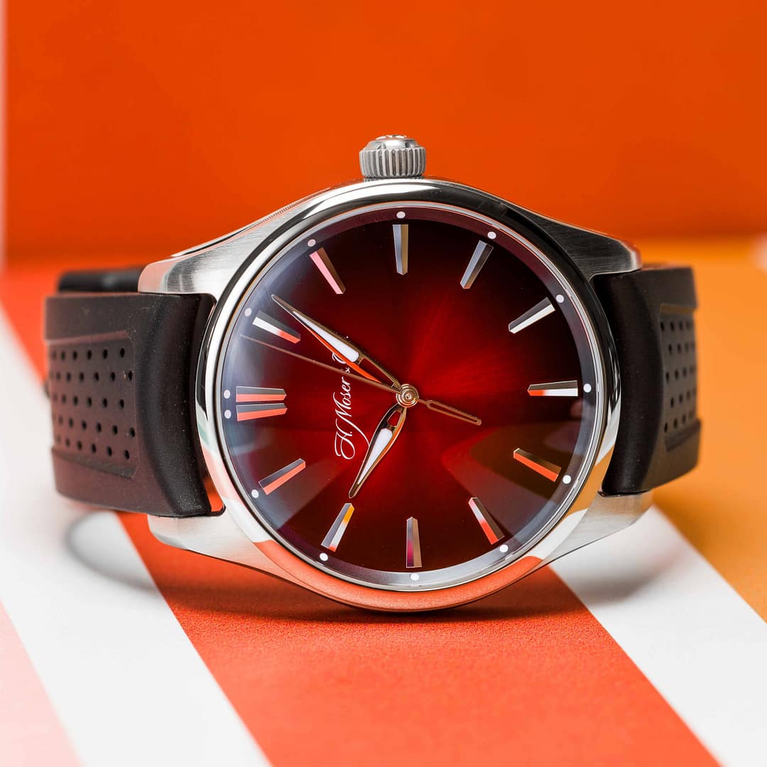 H. Moser & Cie Pioneer Centre Seconds Swiss Mad Red Stainless