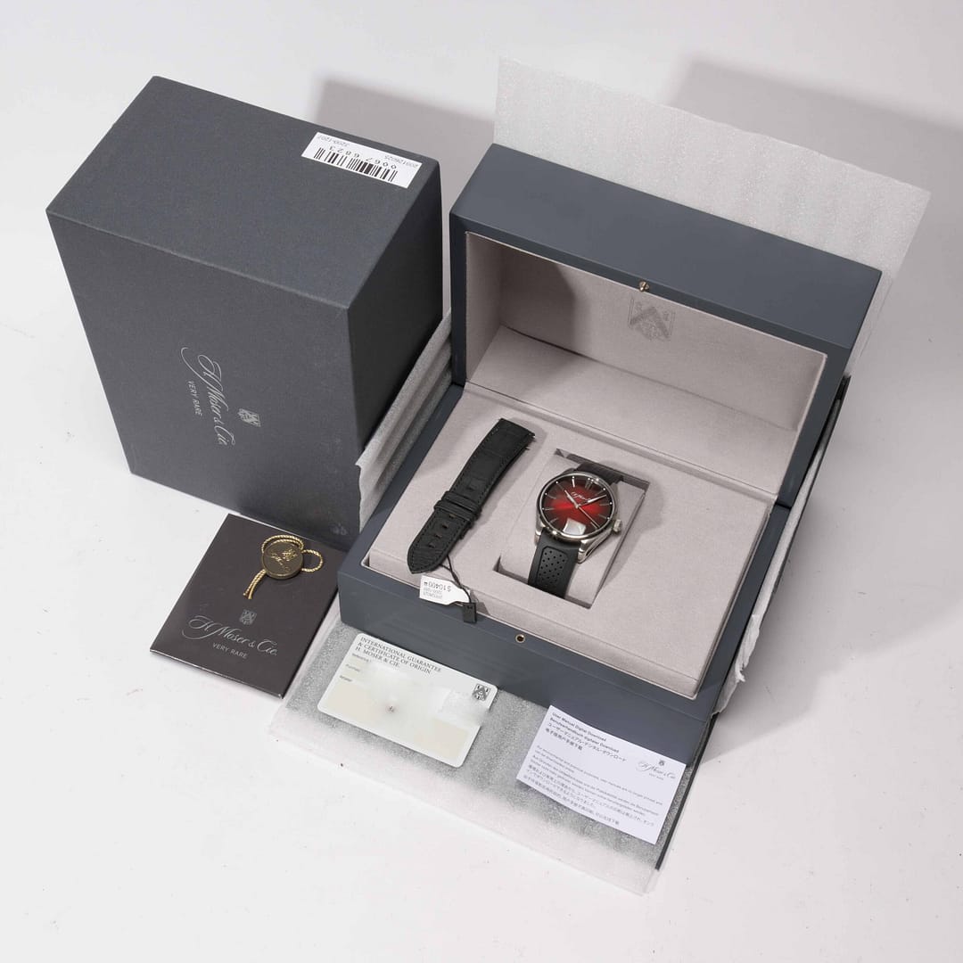 H. Moser & Cie Pioneer Centre Seconds Swiss Mad Red Stainless