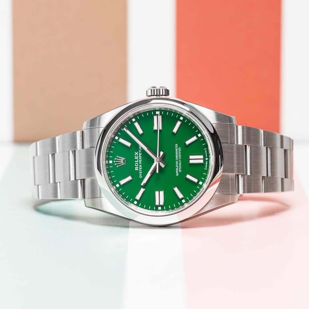 Rolex Oyster Perpetual 41 Green Dial Stainless Steel 41mm (134300