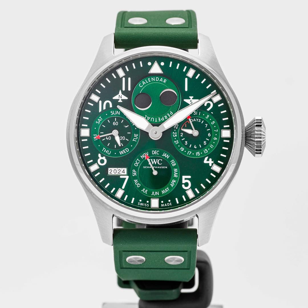 マルコ IWC Big Pilot's Watch Perpetual Calendar Green Dial Stainless