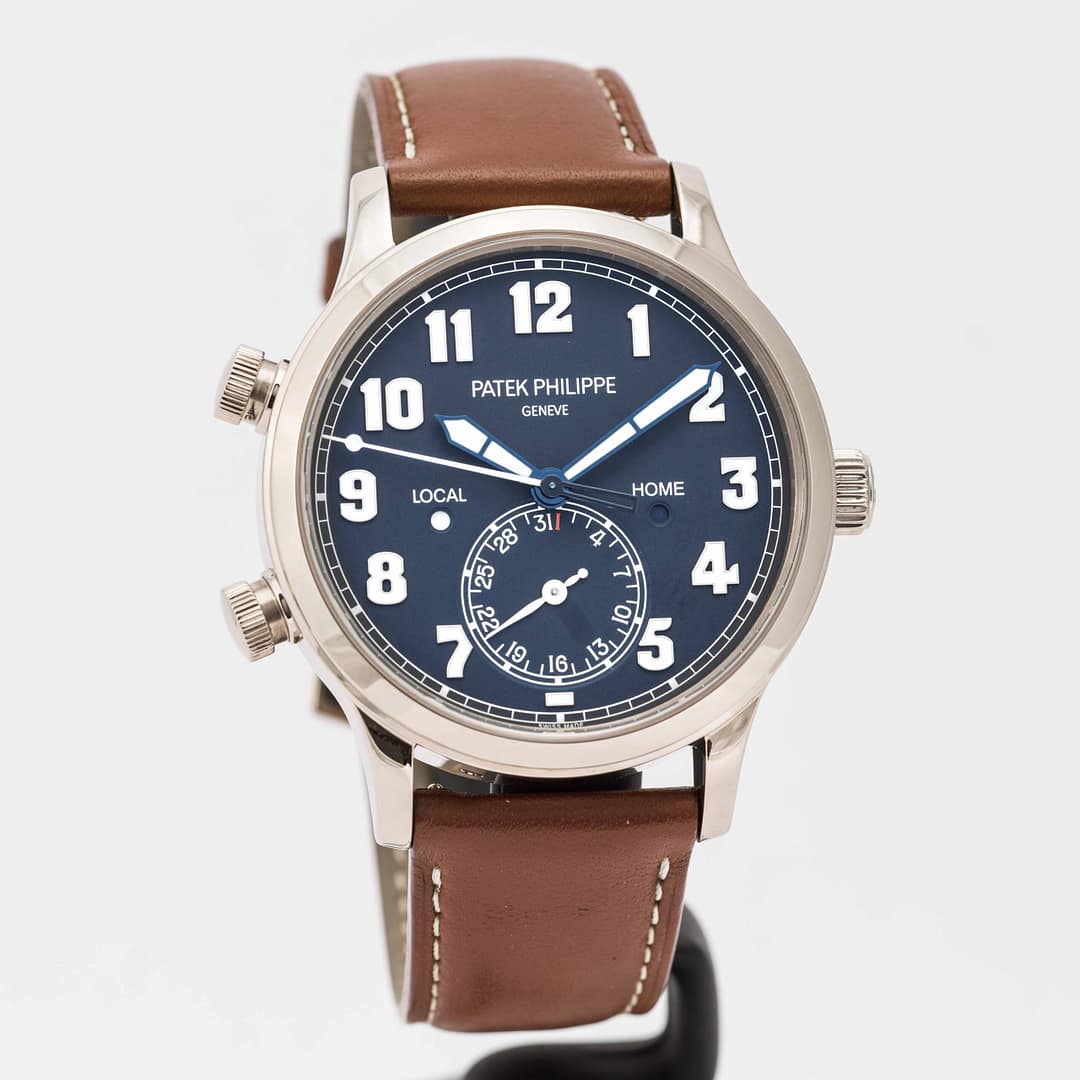 Patek Philippe Calatrava Pilot Travel Time White Gold 42mm (5524G