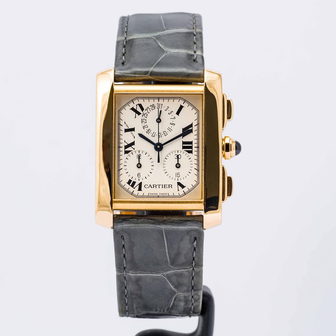 Cartier Tank Francaise Chronograph Quartz Yellow Gold 28mm x 32mm