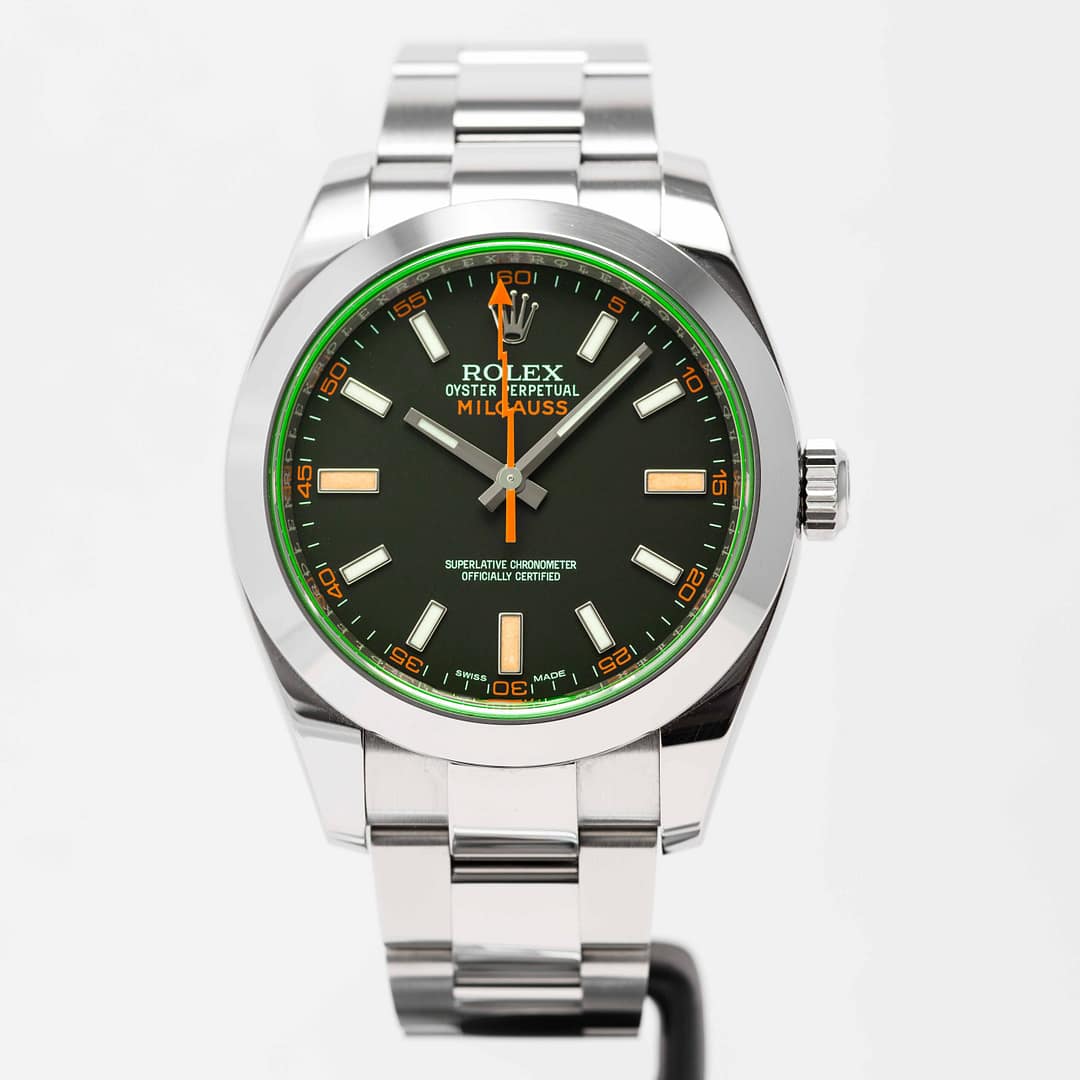 Rolex Milgauss Green Sapphire Crystal Stainless Steel 40mm