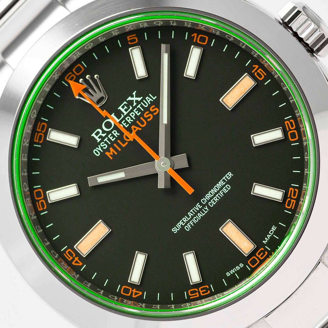 Rolex Milgauss Green Sapphire Crystal Stainless Steel 40mm