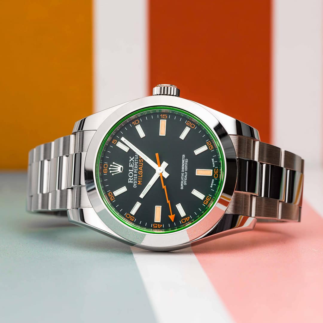 Rolex Milgauss Green Sapphire Crystal Stainless Steel 40mm