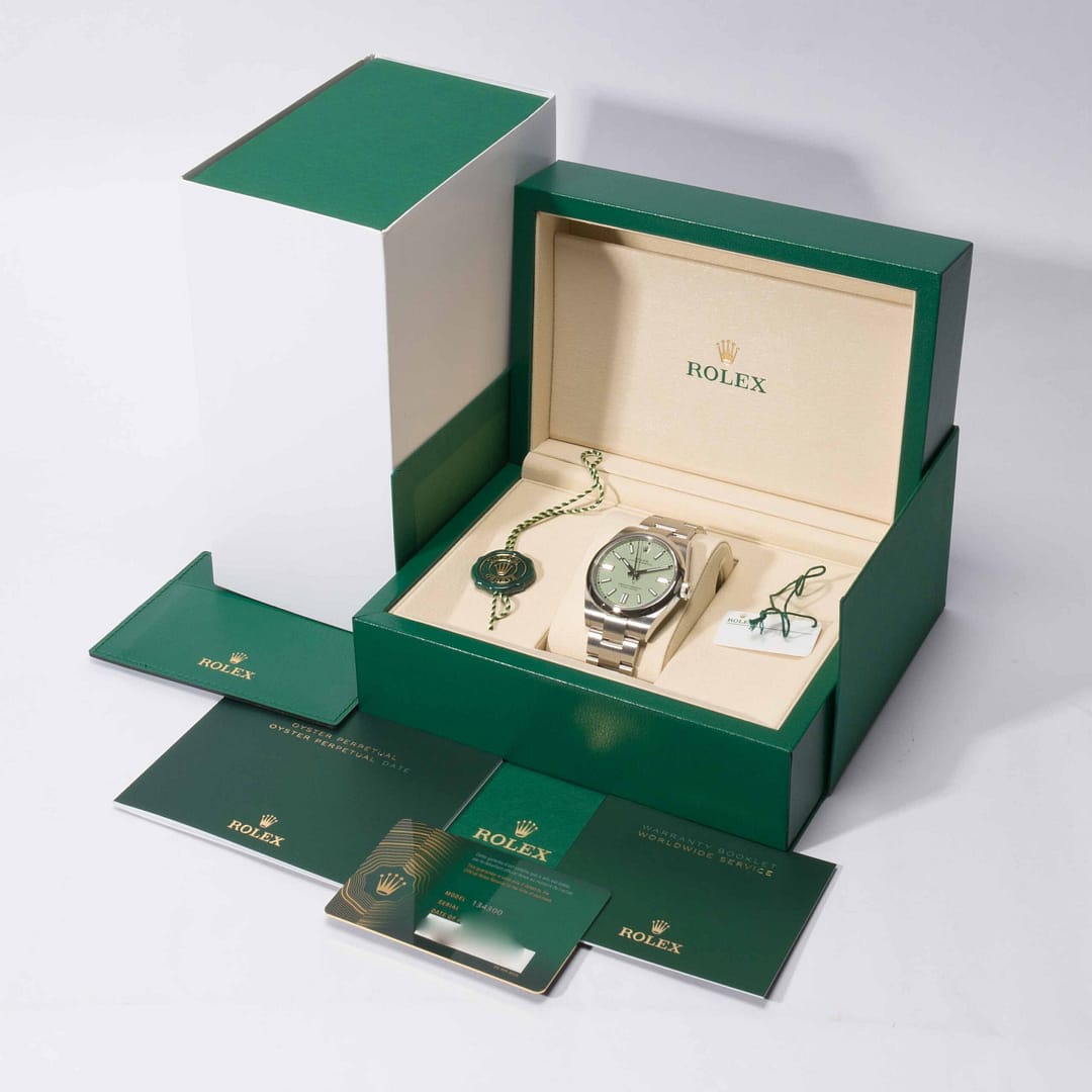 Rolex Oyster Perpetual 41 Pistachio Dial Stainless Steel 41mm