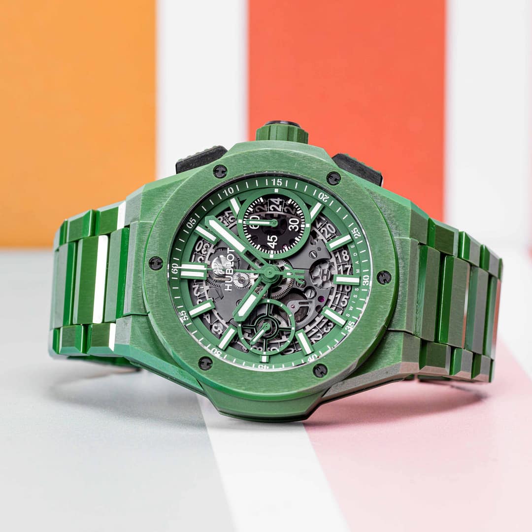 Preowned Hublot Big Bang Unico Integrated L.E. (250 pces) Green