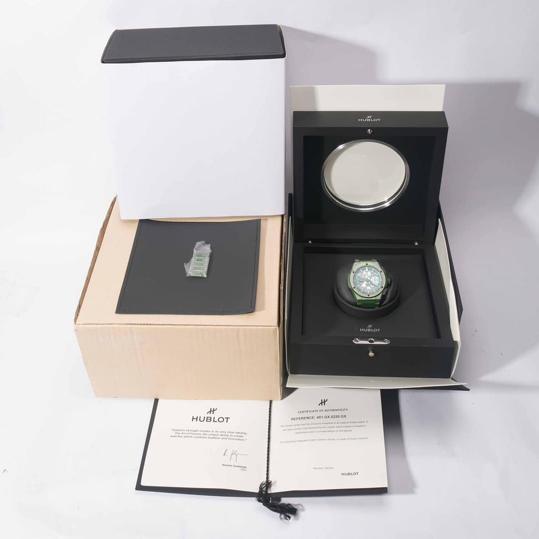 Preowned Hublot Big Bang Unico Integrated L.E. (250 pces) Green
