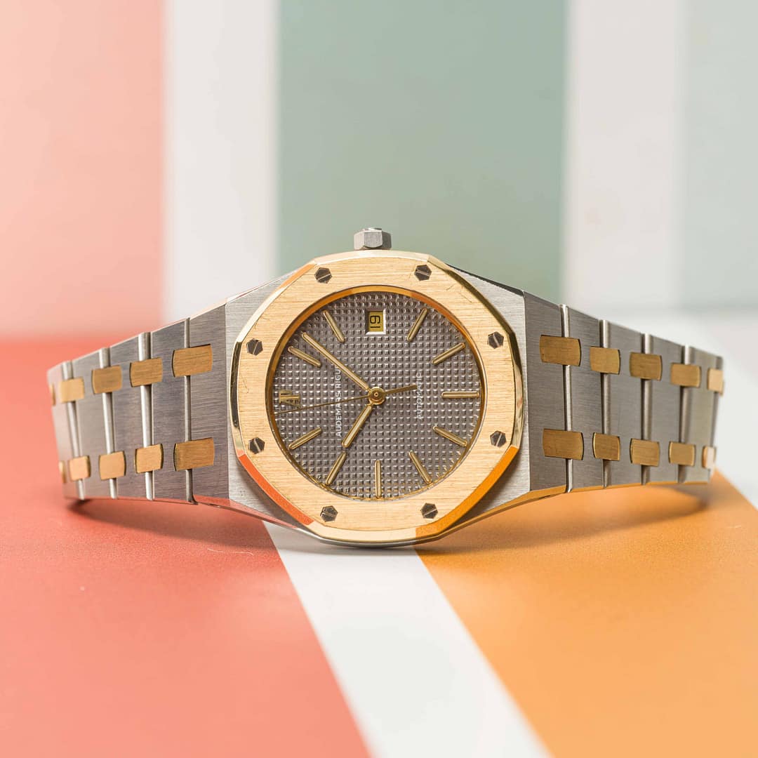Audemars Piguet Royal Oak Grey Dial Two-Tone Yellow Gold and
