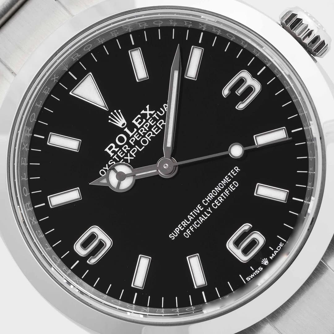 Rolex Explorer 36 Black Dial Oyster Perpetual Stainless Steel 36mm