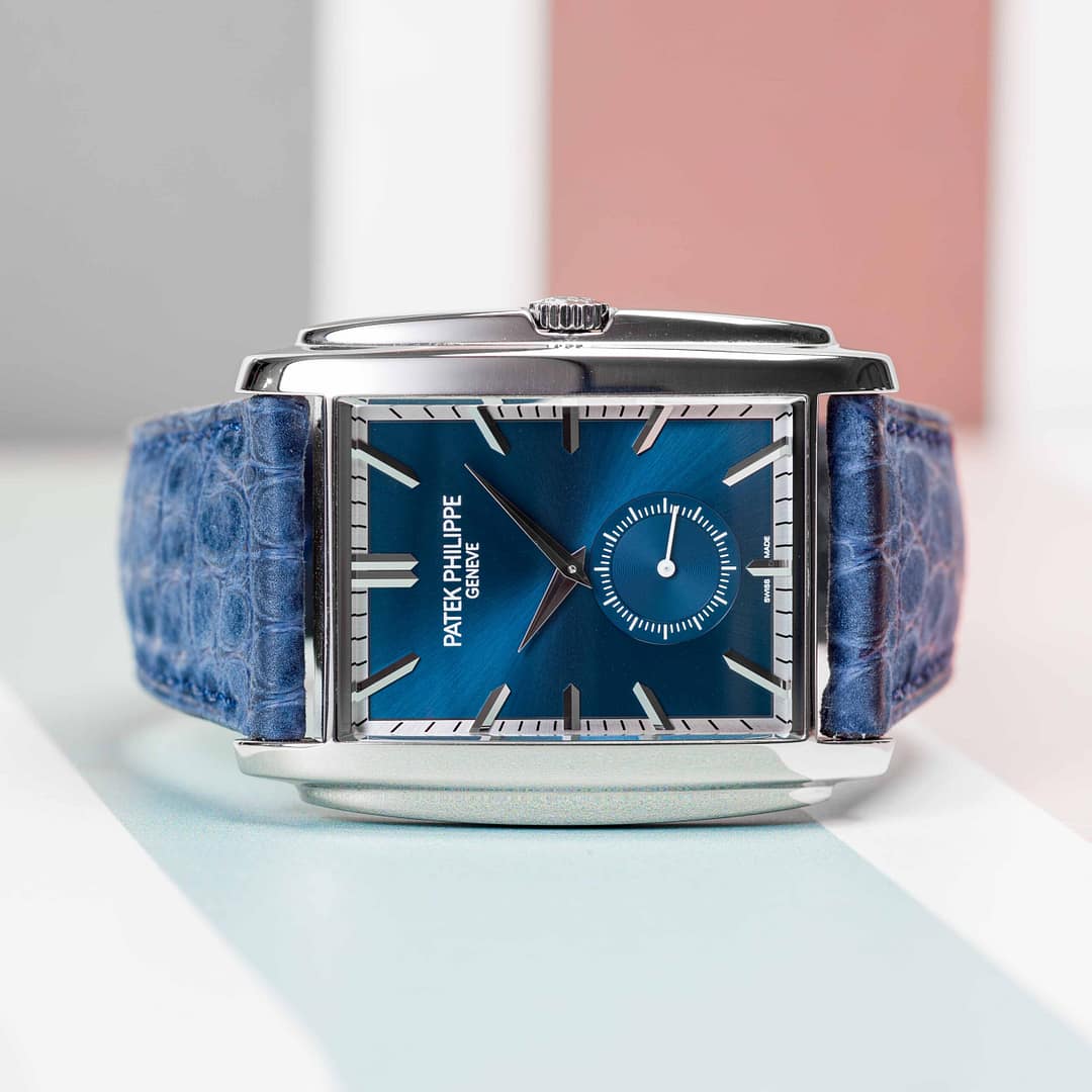 Patek Philippe Gondolo Blue Dial White Gold 33.4mm x 43mm (5124G