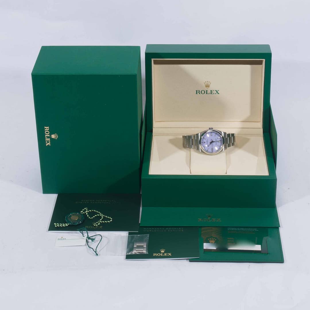 ROLEX 箱 Rolex Oyster Perpetual 36 Lavender Dial Stainless Steel 36mm