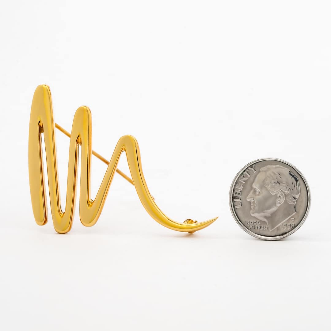 ティファニーピンブローチ Tiffany & Co. 18 Karat Paloma Picasso Zig Zag Brooch Pin (Yellow