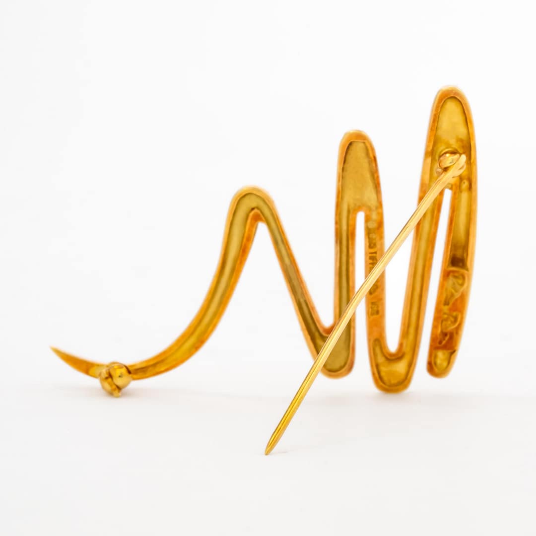 Tiffany & Co. 18 Karat Paloma Picasso Zig Zag Brooch Pin (Yellow