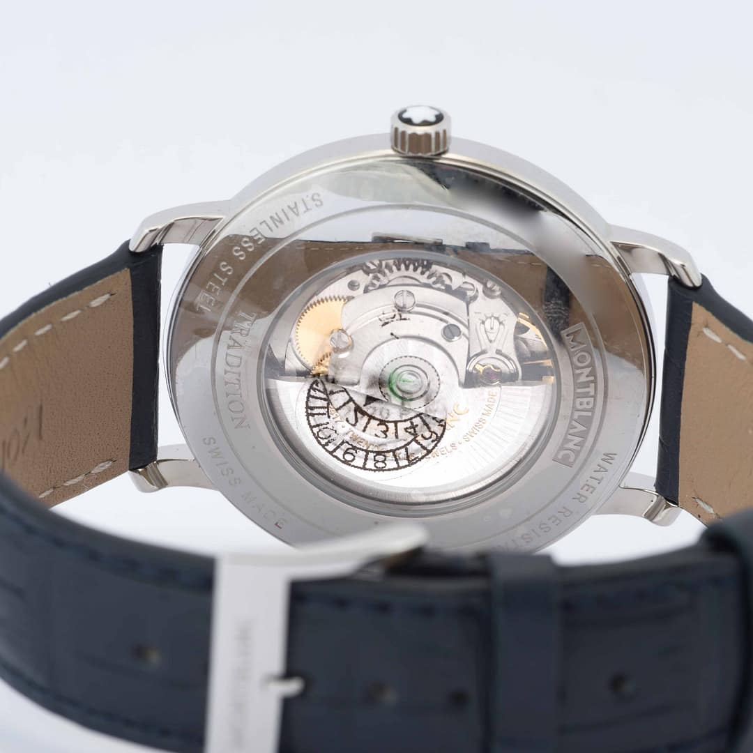 Preowned Montblanc Tradition Automatic Date Blue Dial Stainless