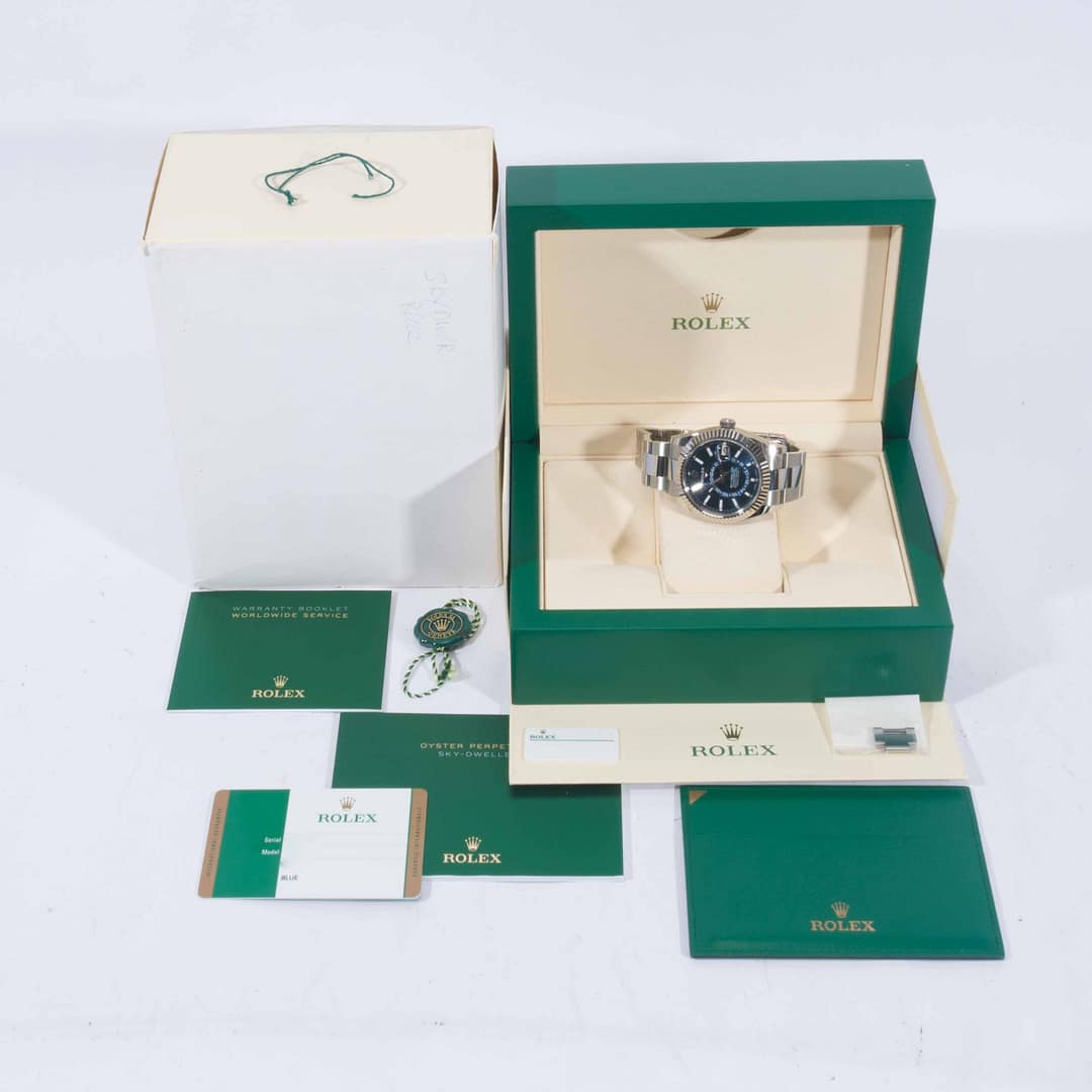 Rolex SKY-DWELLER Oyster Perpetual Blue Dial Stainless Steel 42mm