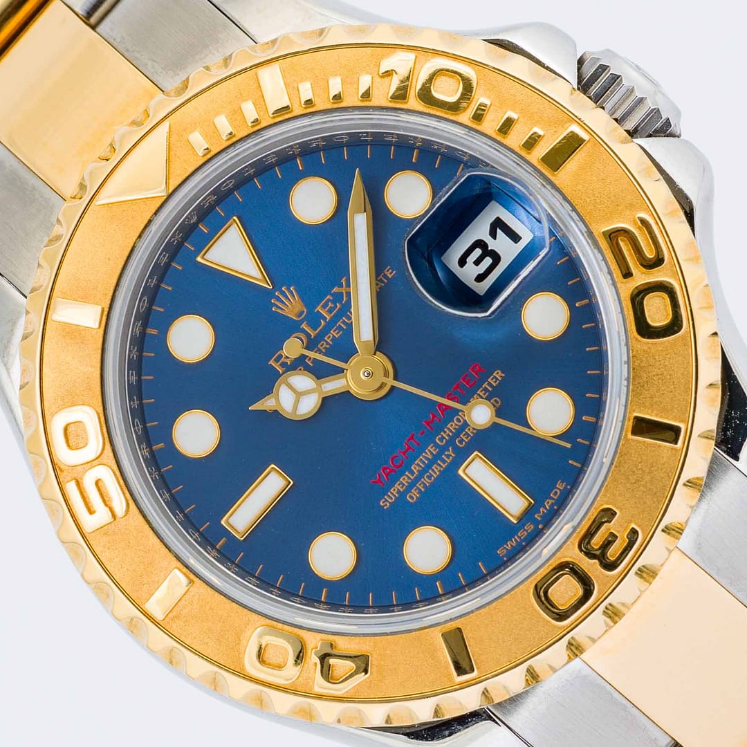 Rolex Yacht-Master Ladies Blue Dial Two-Tone Yellow Gold and