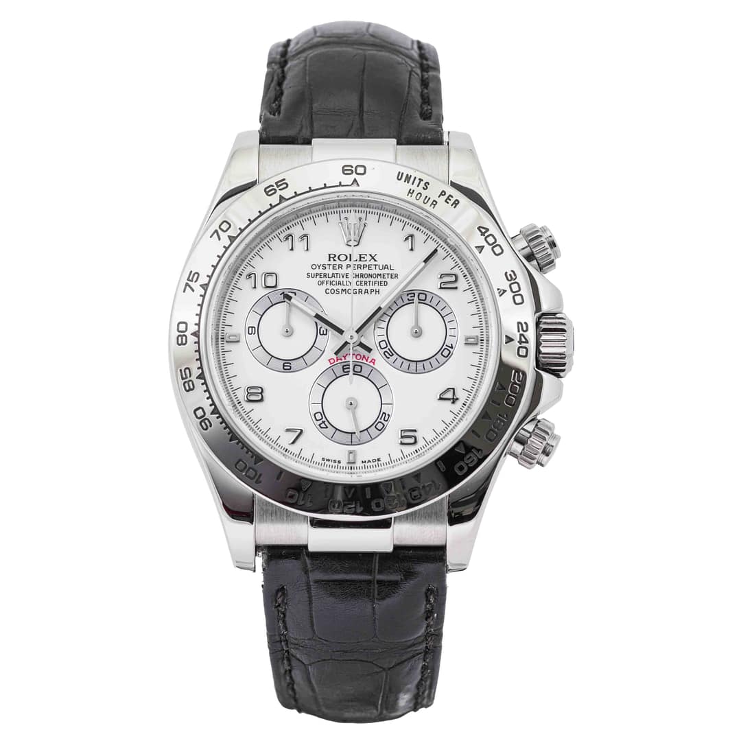Rolex Cosmograph Daytona White Racing Dial White Gold 40mm (16519