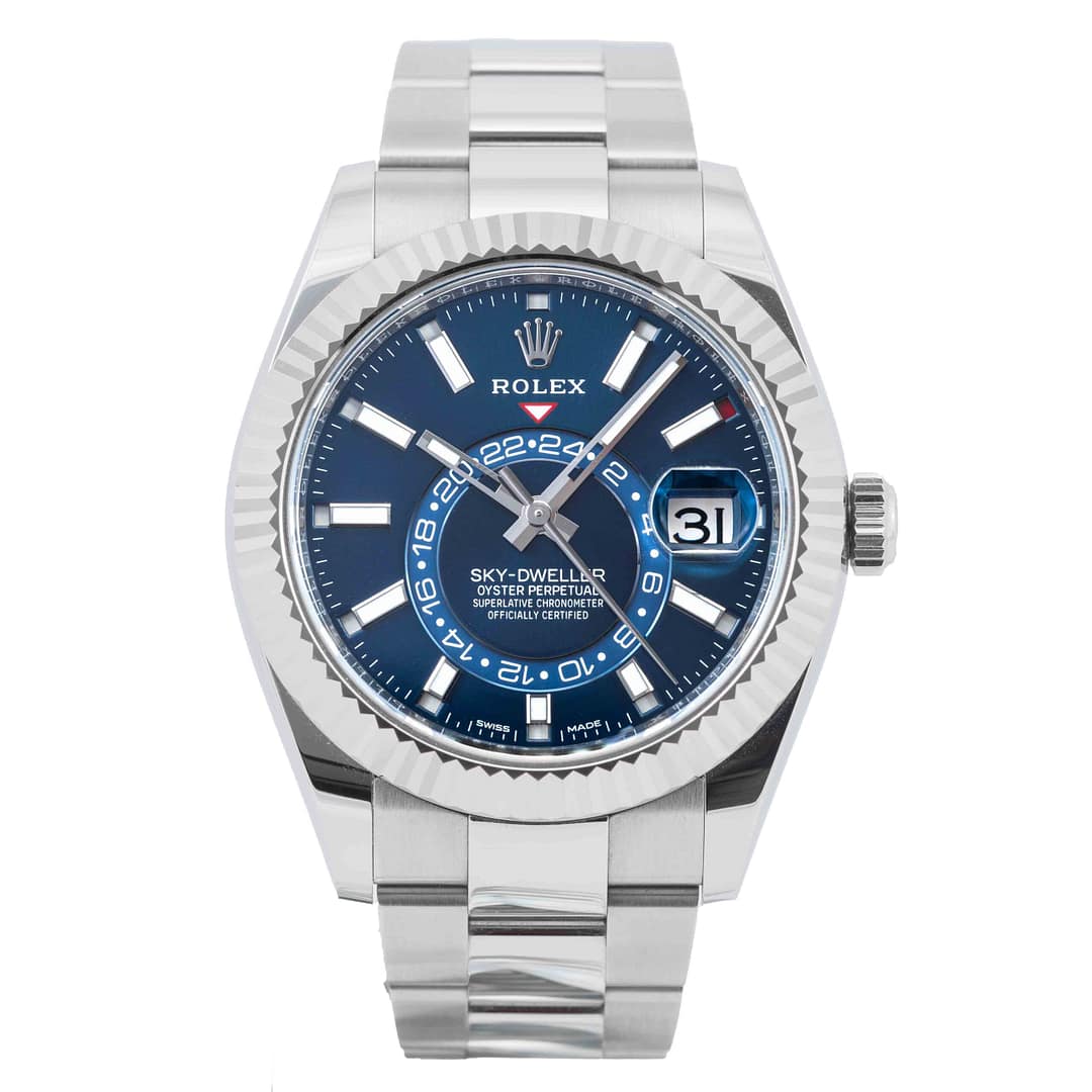 Rolex SKY-DWELLER Oyster Perpetual Blue Dial Stainless Steel 42mm