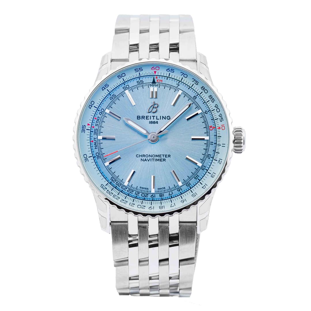 Preowned Breitling Navitimer 41 Glacial Blue Dial Stainless Steel
