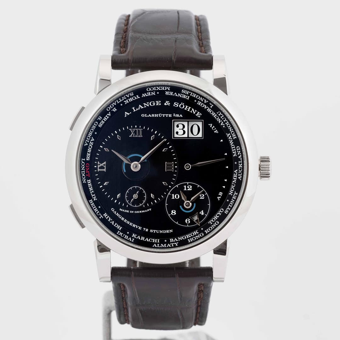 A. Lange & Söhne Lange 1 Time Zone Black Dial White Gold 41.9mm