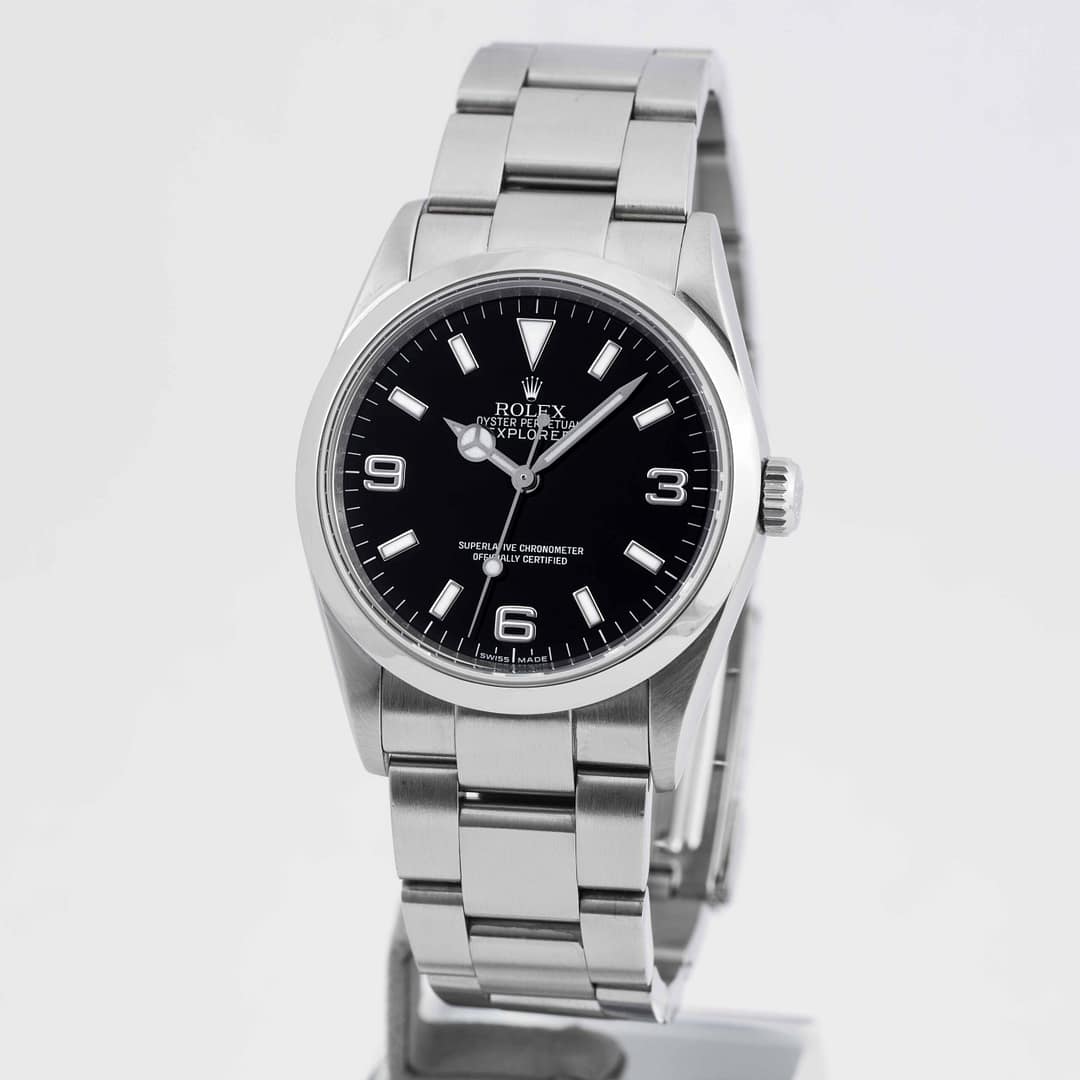 peipei　ロレックス　エクスプローラー　114270 Rolex Explorer Black Dial Stainless Steel 36mm (114270) — Shreve