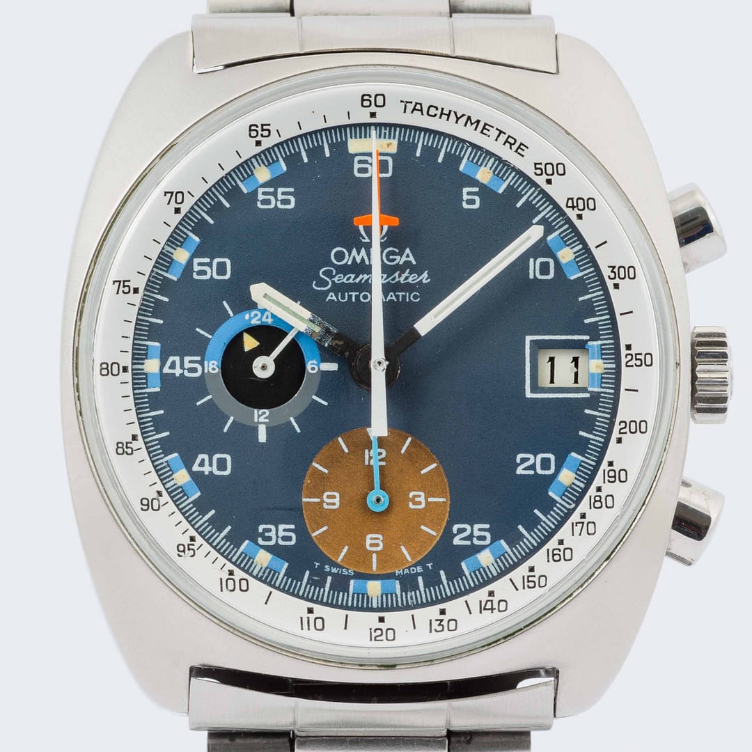 Preowned Omega Vintage 1970s Seamaster Chronograph Stainless Steel