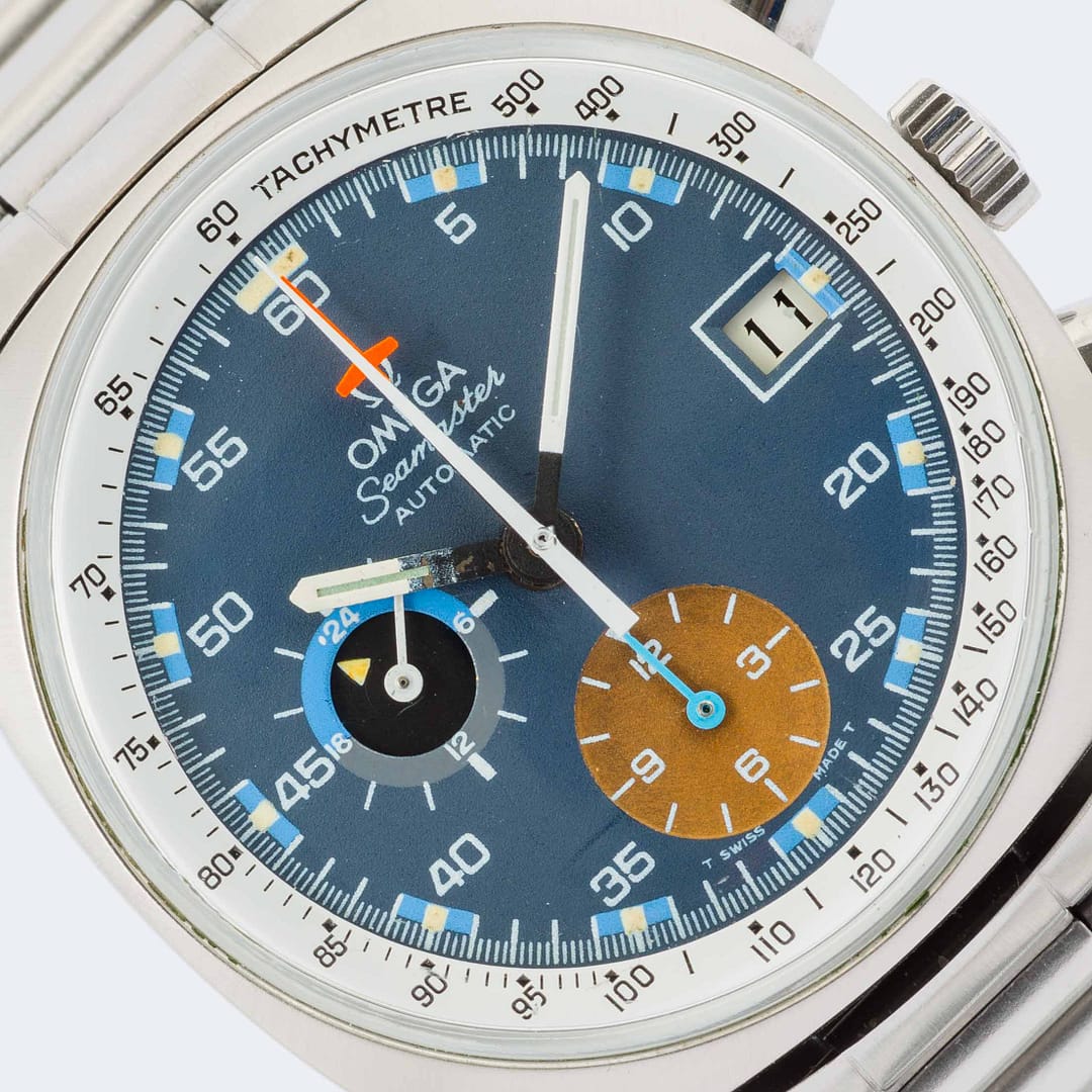 Preowned Omega Vintage 1970s Seamaster Chronograph Stainless Steel