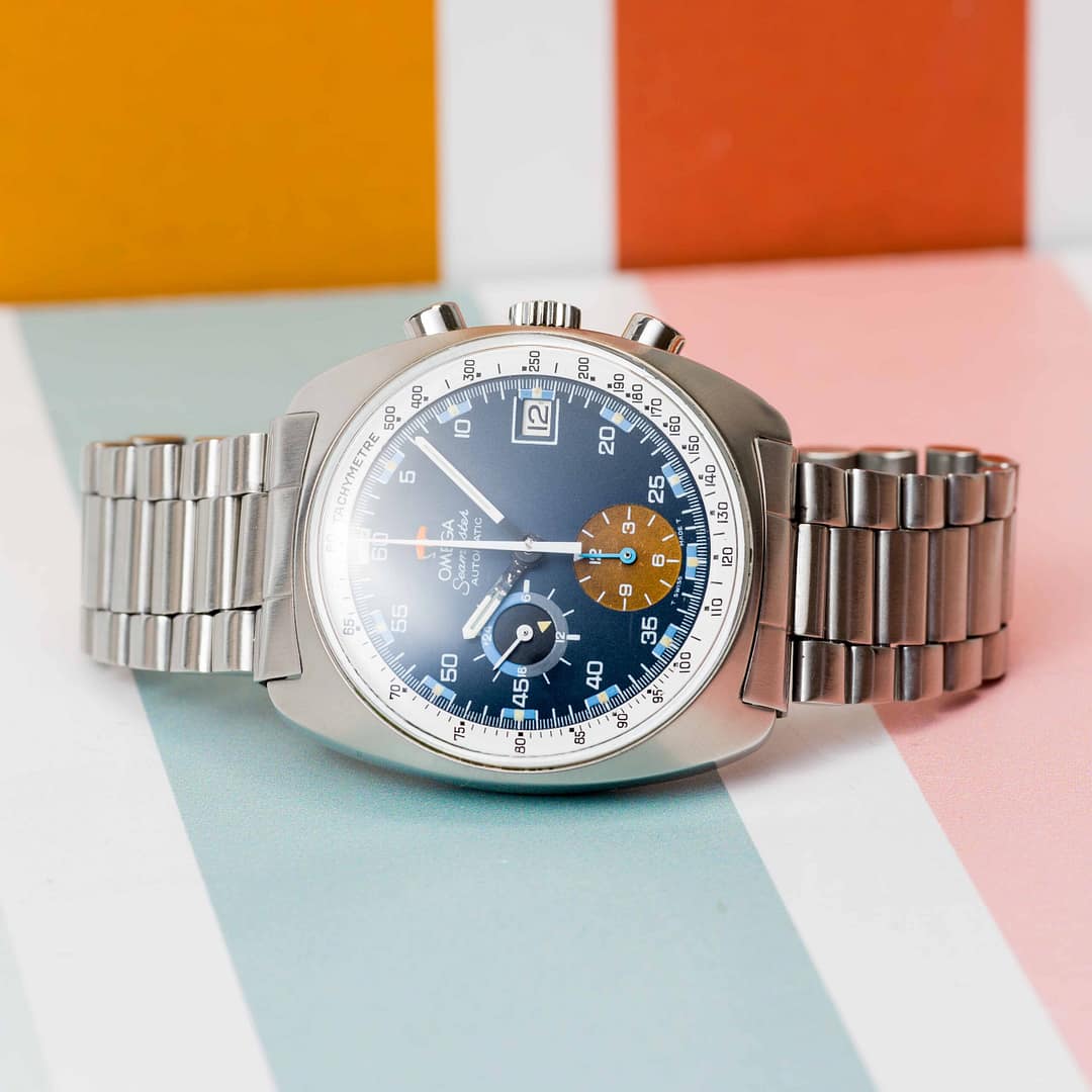 Preowned Omega Vintage 1970s Seamaster Chronograph Stainless Steel