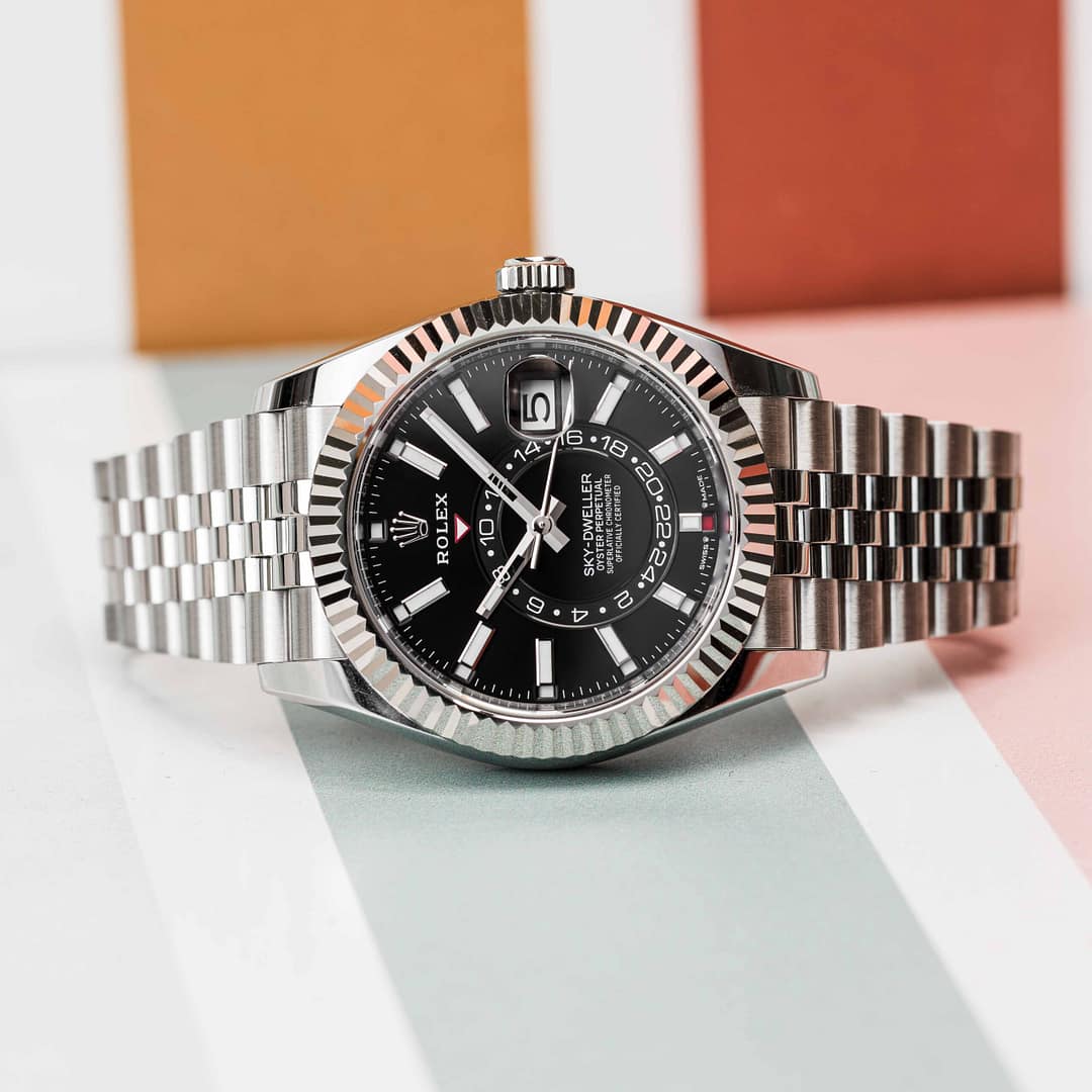 Rolex Sky-Dweller Oyster Perpetual Black Dial Stainless Steel 42mm