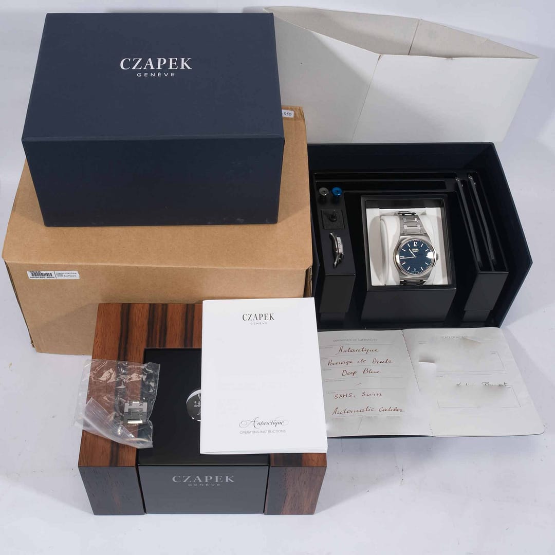 Preowned Czapek Antarctique L Passage de Drake Deep Blue Dial