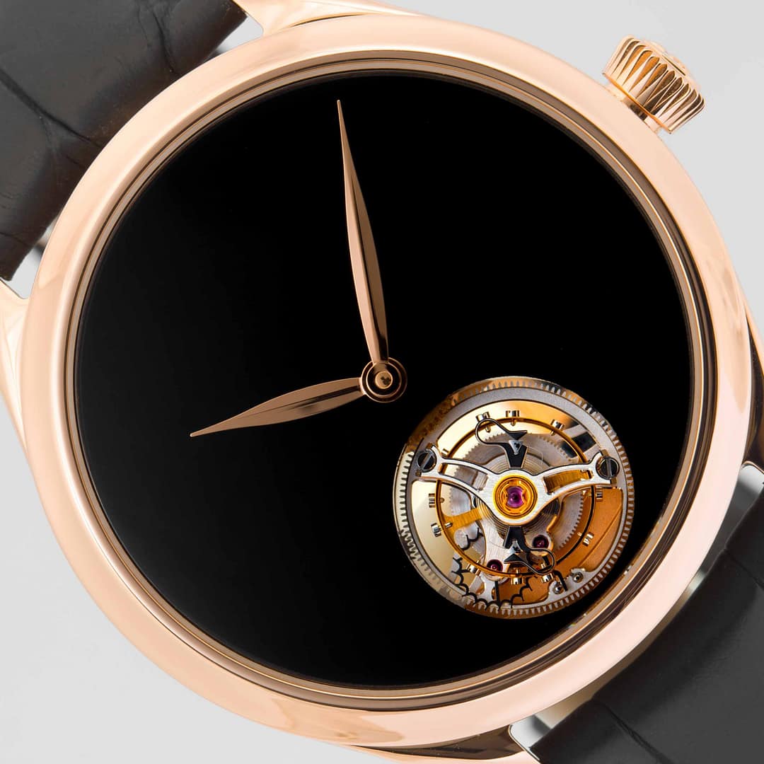H. Moser & Cie. Endeavour Tourbillon Concept Vantablack Dial Rose