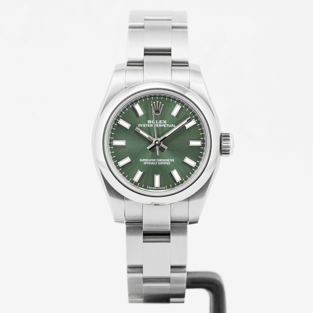 Rolex Oyster Perpetual 26 Olive Green Dia Stainless Steel 26mm