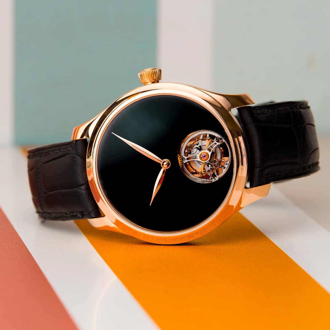 H. Moser & Cie. Endeavour Tourbillon Concept Vantablack Dial Rose