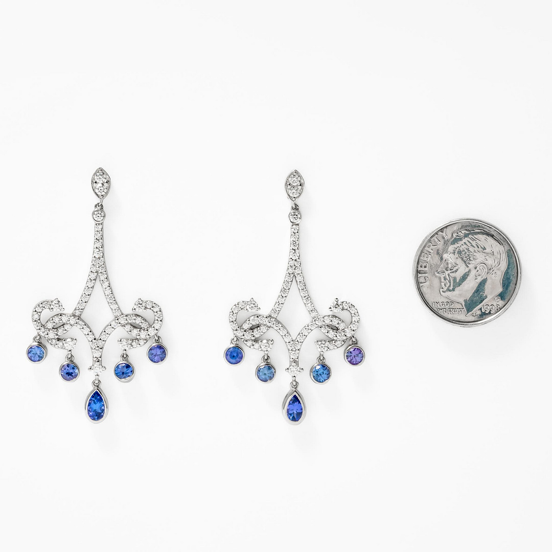Tiffany & Co. 1.20 Total Carat Weight Diamond and Tanzanite