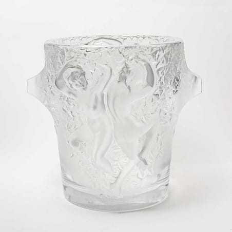 OLD LALIQUE フロストクリスタル女性像と白鳥 Lalique Frosted Crystal Glass Birds Set Of 2 Signed Vintage
