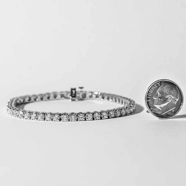 carat Round Diamond Tennis Bracelet (White Gold) — Shreve