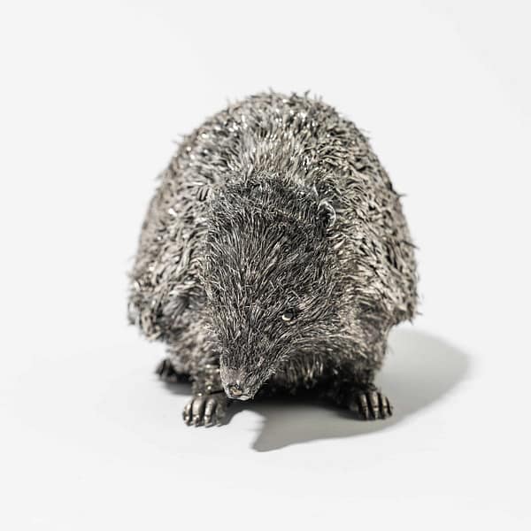 Mario Buccellati Sterling Silver Hedgehog Figurine (Italian, 1950s